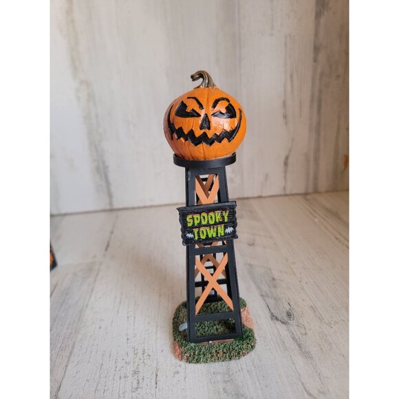 Lemax spooky town pumpkin water Tower Halloween Village accessories - Picture 2 of 6